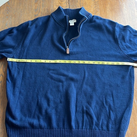 St John's Bay Men’s Navy Blue Quarter Zip Up Sweater Size XXL Long Sleeves - Picture 5 of 13